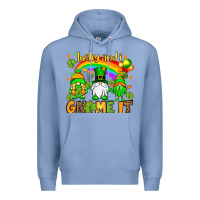 Colony Blue St. Patrick's Lucky and i gnome it Premium Hoodie - OliviaCreatesArt
