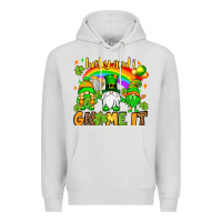 Dove Grey St. Patrick's Lucky and i gnome it Premium Hoodie - OliviaCreatesArt