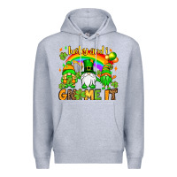 Heather Grey St. Patrick's Lucky and i gnome it Premium Hoodie - OliviaCreatesArt