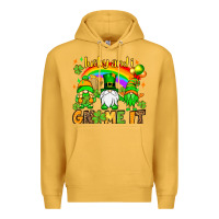 Mustard St. Patrick's Lucky and i gnome it Premium Hoodie - OliviaCreatesArt