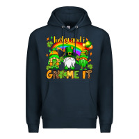Navy St. Patrick's Lucky and i gnome it Premium Hoodie - OliviaCreatesArt