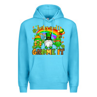 Ocean Blue St. Patrick's Lucky and i gnome it Premium Hoodie - OliviaCreatesArt