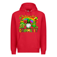 Red St. Patrick's Lucky and i gnome it Premium Hoodie - OliviaCreatesArt