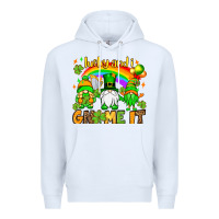 White St. Patrick's Lucky and i gnome it Premium Hoodie - OliviaCreatesArt