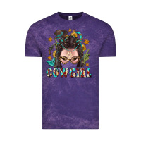 Cloud Purple Western Cowgirl Braid Hair Vintage Tee - BundleAndBundleShop