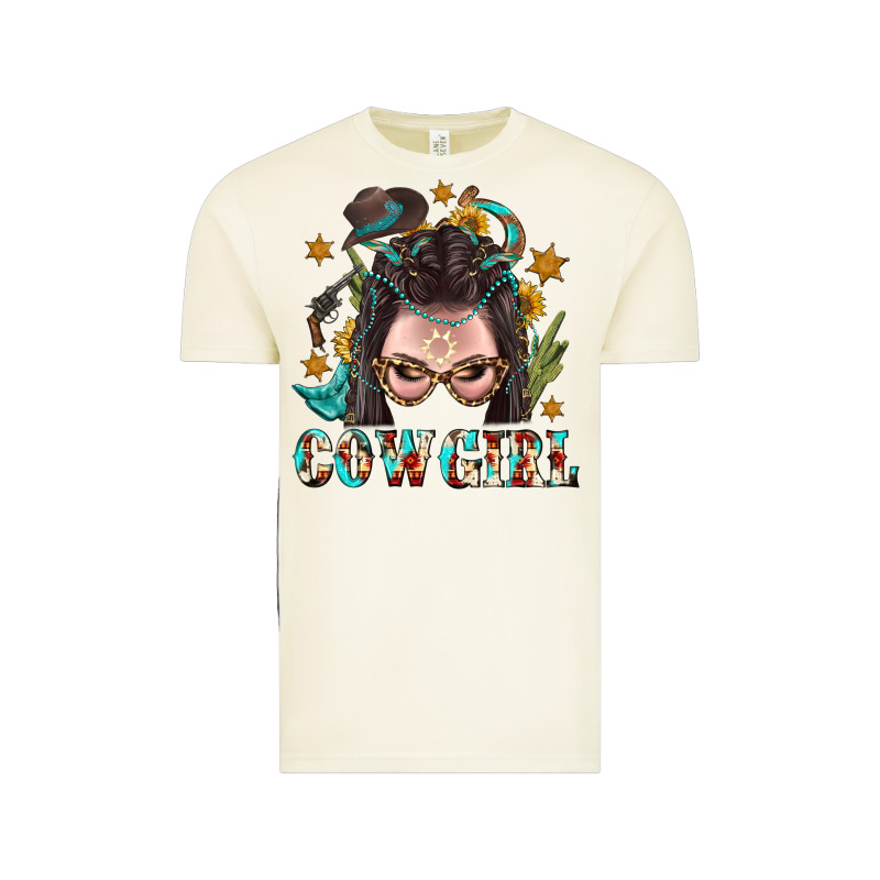 Western Cowgirl Braid Hair Vintage Tee by BundleAndBundleShop | Teevron