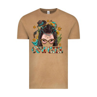 Vintage Camel Western Cowgirl Braid Hair Vintage Tee - BundleAndBundleShop