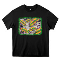 Black mardi gras umbrella background Heavy Core Tee - BarkalooDesign