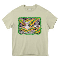 Mossy mardi gras umbrella background Heavy Core Tee - BarkalooDesign