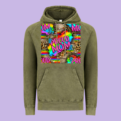 Pride Lgbtq+ Proud Mom With Leoapard Patterns Vintage Hoodie Designed By Bundleandbundleshop