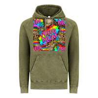 Vintage Olive Pride LGBTQ+ Proud Mom With Leoapard Patterns Vintage Hoodie - BundleAndBundleShop