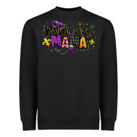 Black mardi gras mama Heavyweight Sweatshirt - texasbilliewilder