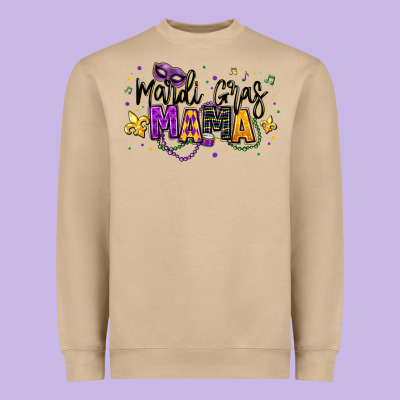 Mardi Gras Mama Heavyweight Sweatshirt Designed By Texasbilliewilder