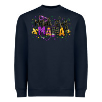 Navy mardi gras mama Heavyweight Sweatshirt - texasbilliewilder