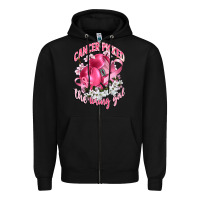 Black cancer picked the wrong girl Zipper Hoodie - CowGirlArtShop