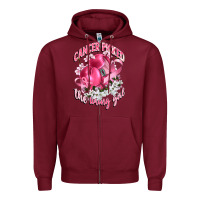 Burgundy cancer picked the wrong girl Zipper Hoodie - CowGirlArtShop