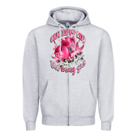Heather Grey cancer picked the wrong girl Zipper Hoodie - CowGirlArtShop