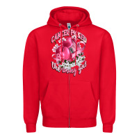 Red cancer picked the wrong girl Zipper Hoodie - CowGirlArtShop