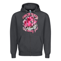 Smoke cancer picked the wrong girl Zipper Hoodie - CowGirlArtShop