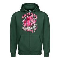 Sports Green cancer picked the wrong girl Zipper Hoodie - CowGirlArtShop