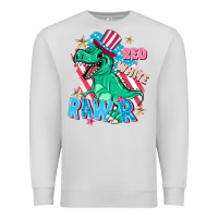 Dove Grey Red white rawr Premium Sweatshirt - FaDigitalArtStudio
