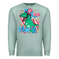 Seafoam Red white rawr Premium Sweatshirt - FaDigitalArtStudio
