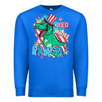 True Royal Red white rawr Premium Sweatshirt - FaDigitalArtStudio