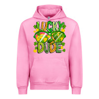 Fuchsia Pink Lucky Dude Urban Hoodie - CowhideDigitalArt