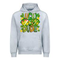 Heather Grey Lucky Dude Urban Hoodie - CowhideDigitalArt