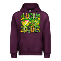 Mauve Wine Lucky Dude Urban Hoodie - CowhideDigitalArt
