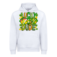 White Lucky Dude Urban Hoodie - CowhideDigitalArt
