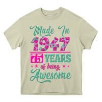 Mossy made in 1947, 75 years of being awesome kopya Heavy Core Tee - Jasminsmagicworld