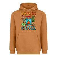 Meerkat Campfires And Coffee Camping Coffee Heavyweight Hoodie - FaDigitalArtStudio