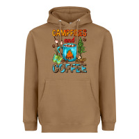 Toasted Coconut Campfires And Coffee Camping Coffee Heavyweight Hoodie - FaDigitalArtStudio