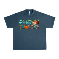 Midnight Navy thankful teacher Urban Heavy Tee - BundleAndBundleShop