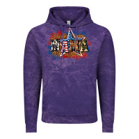 Cloud Purple Patriotic Mama Vintage Hoodie - BundleAndBundleShop