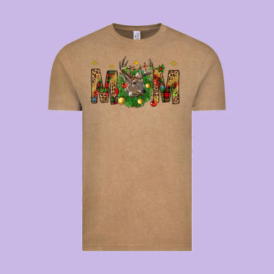 Western Mom With Reindeer Vintage Tee Designed By Bundleandbundleshop