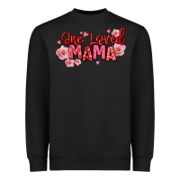 Black one loved mama valentine's day Heavyweight Sweatshirt - texasbilliewilder