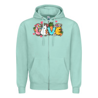 Seafoam Love Easter Day Zipper Hoodie - HowdyJamesFarm