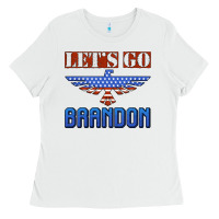 White let's go brandon thunderbird Ladies Tee - Jasminsmagicworld