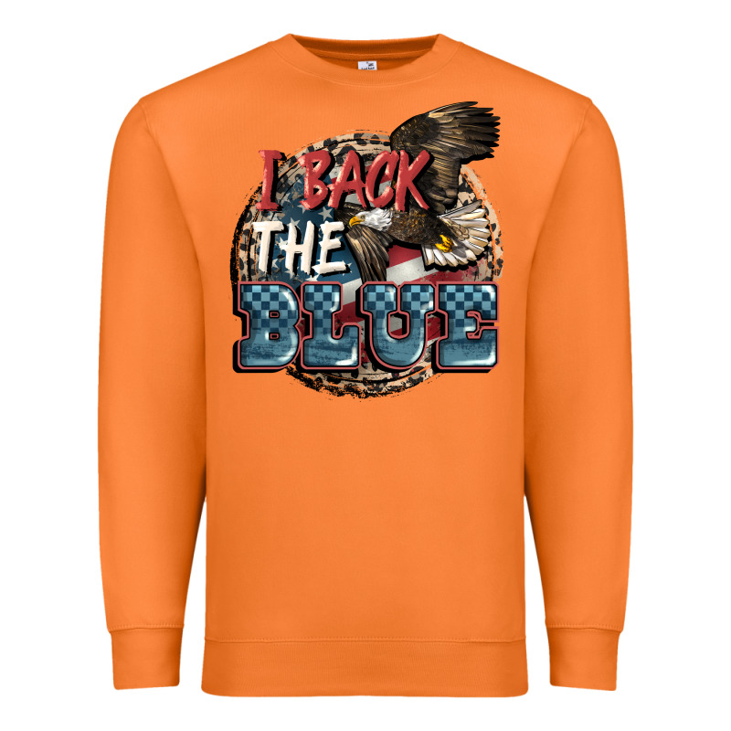 I Back The Blue Premium Sweatshirt by FaDigitalArtStudio | Teevron