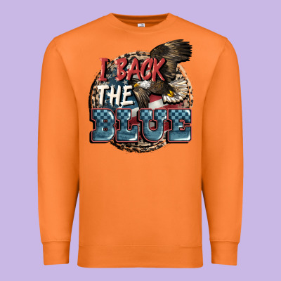 I Back The Blue Premium Sweatshirt Designed By Fadigitalartstudio