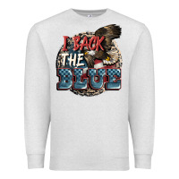 Oatmeal Heather I back the blue Premium Sweatshirt - FaDigitalArtStudio