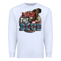 White I back the blue Premium Sweatshirt - FaDigitalArtStudio