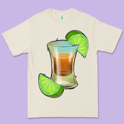Tequila Shot Premium Tee Designed By Jasminsmagicworld