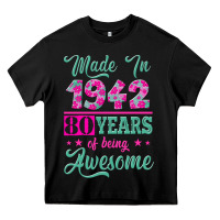 Black made in 1942, 80 years of being awesome kopya Heavy Core Tee - Jasminsmagicworld