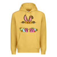 Antique Gold Western Easter bunny name frame Premium Hoodie - OliviaCreatesArt