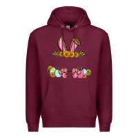 Burgundy Western Easter bunny name frame Premium Hoodie - OliviaCreatesArt
