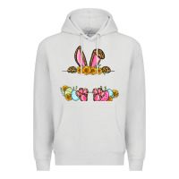 Dove Grey Western Easter bunny name frame Premium Hoodie - OliviaCreatesArt