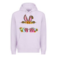 Lilac Western Easter bunny name frame Premium Hoodie - OliviaCreatesArt